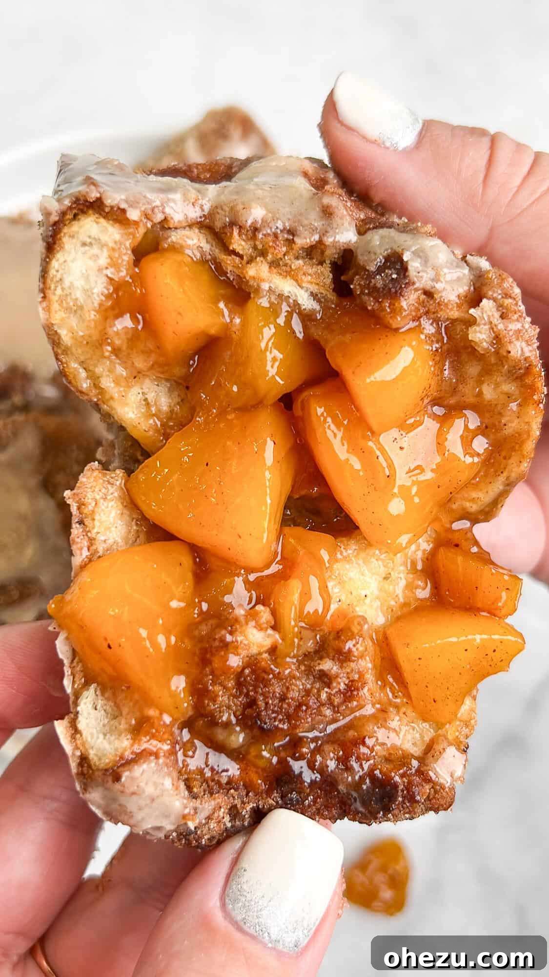 Sweet Peach French Toast Poppers 14 Peach cobbler french toast
