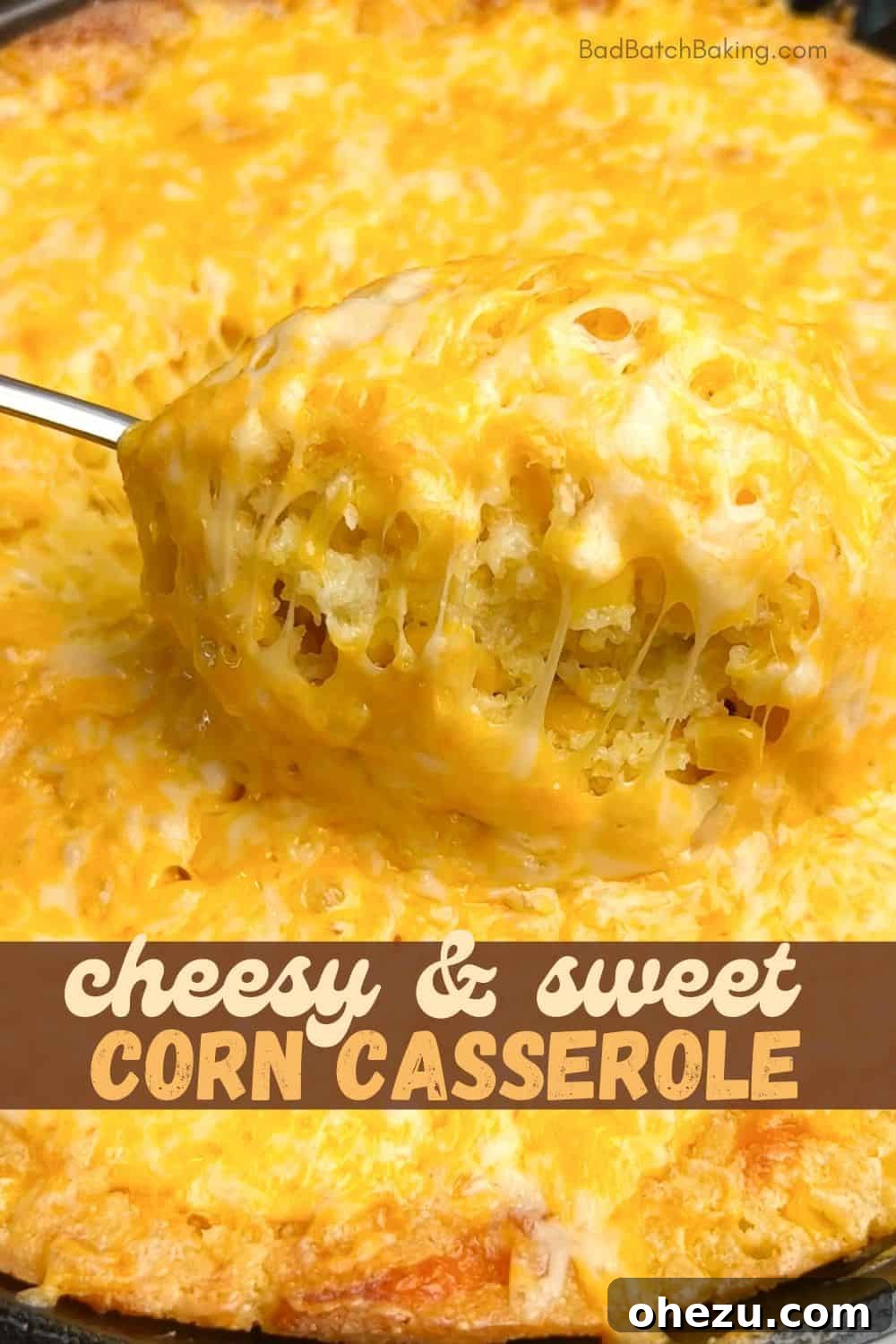 Golden Cheesy Corn Bake 8 Jiffy Corn Casserole served with a side of greens