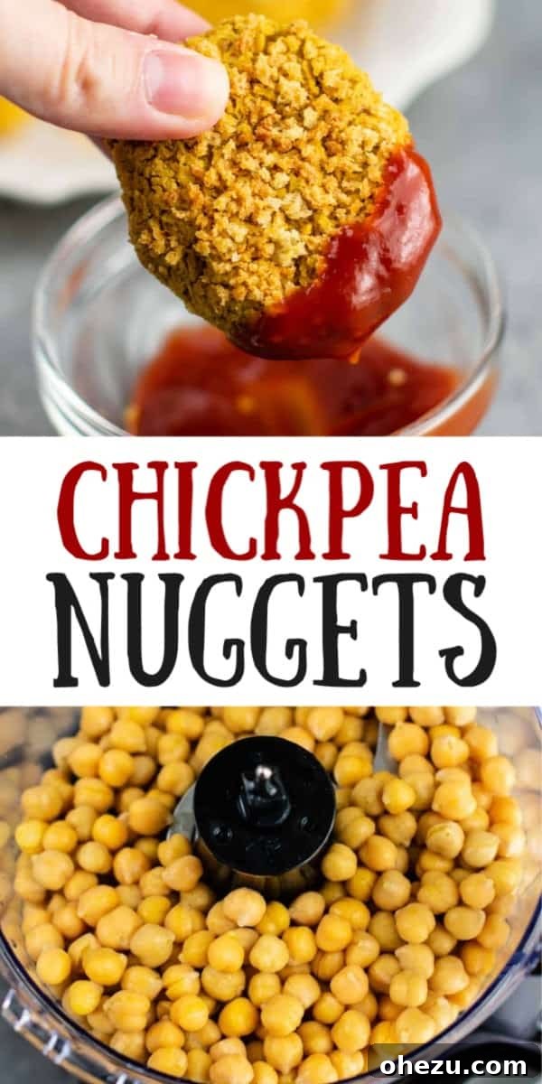Golden Chickpea Bites 9 A serving of golden-brown chickpea nuggets on a white plate, highlighting their delicious and healthy appeal.