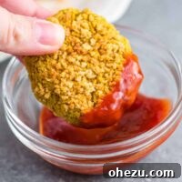 Golden Chickpea Bites 10 chickpea nugget dipped in ketchup