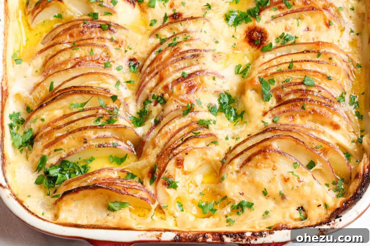 Ingredients for Scalloped Potatoes Au Gratin laid out