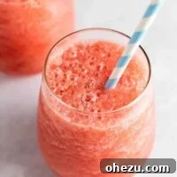 Watermelon white wine slushies – these are perfect for summer! #whitewineslushie #whitewineslushies #slushierecipe #watermelon #drink #summer #alcohol