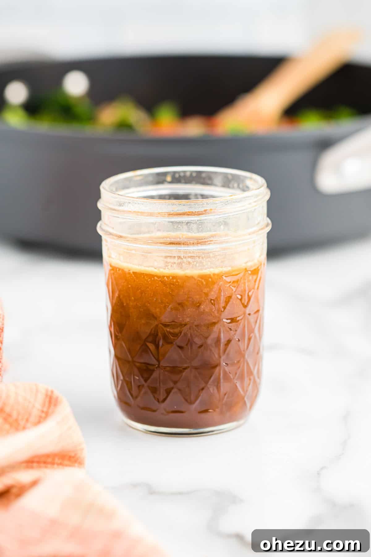 stir fry sauce in a mason jar
