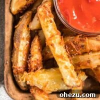 Oven Baked Parmesan Garlic Potato Wedges with Ketchup