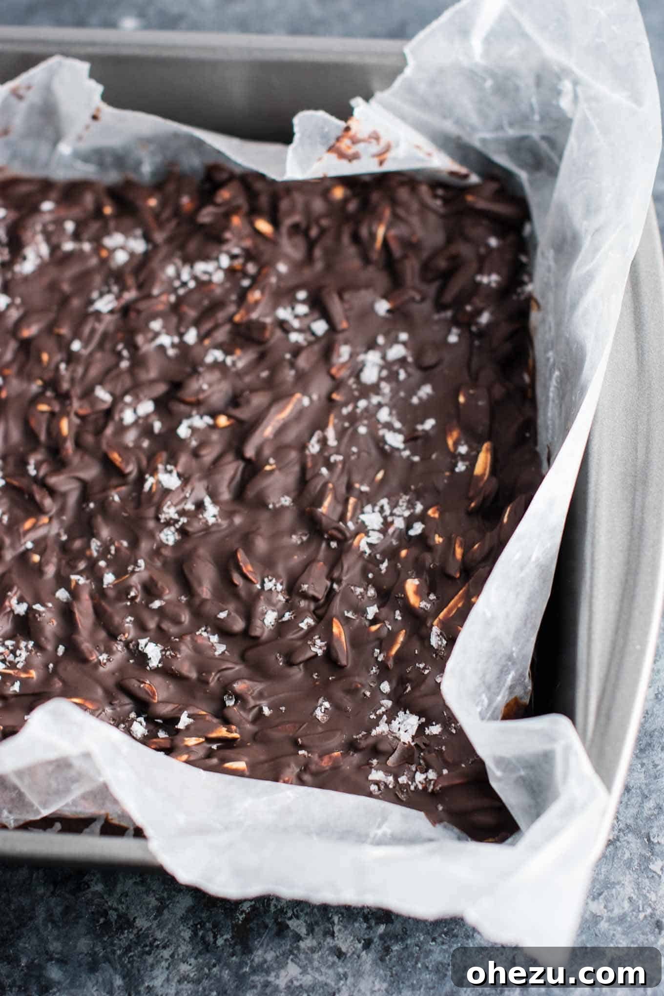 25 Delicious Gluten Free Dairy Free Desserts 25 Gourmet Dark Chocolate Almond Bark with sea salt, a delightful gluten-free dairy-free treat