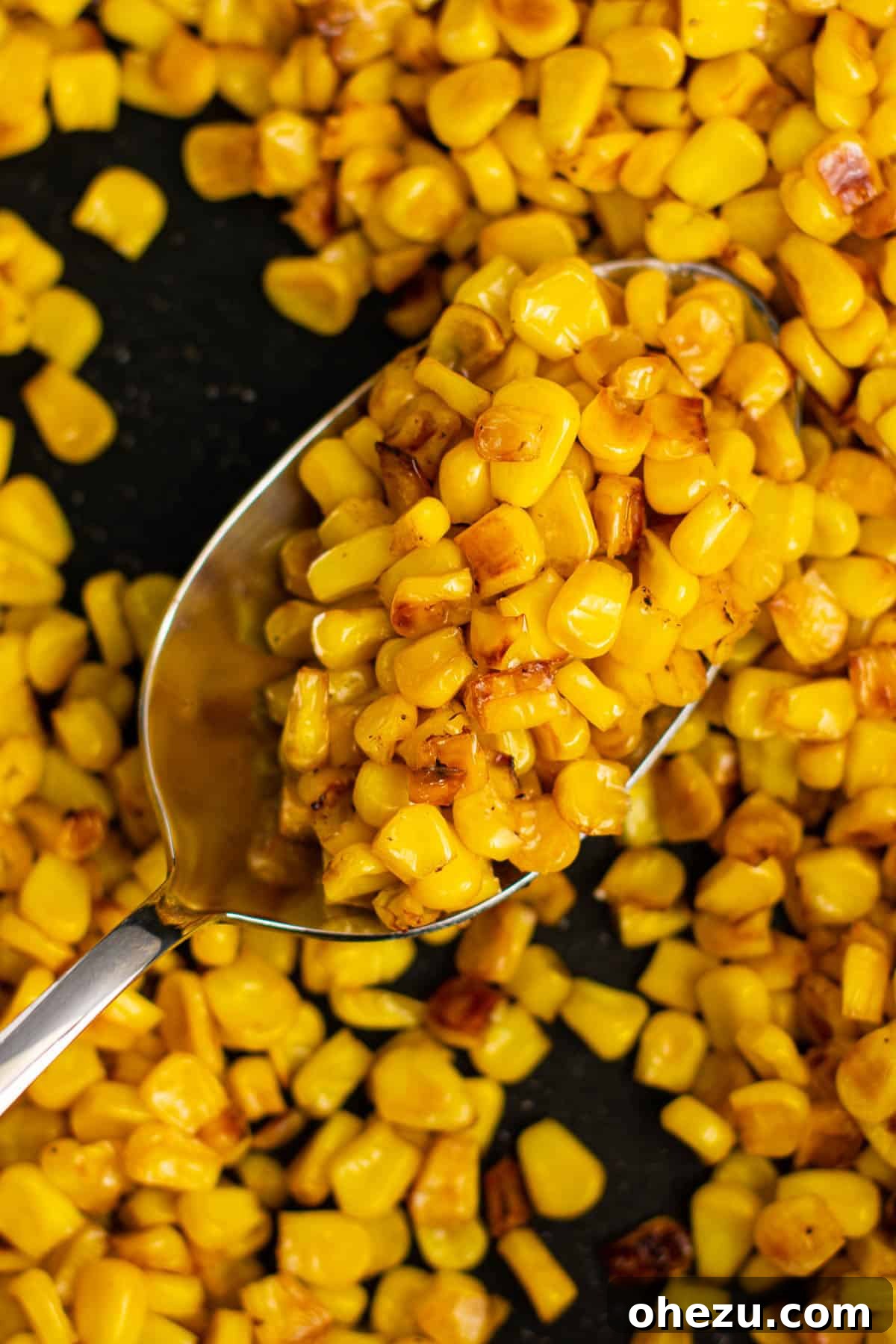 Sizzling Skillet Corn 4 butter melting in a hot skillet, ready for the corn