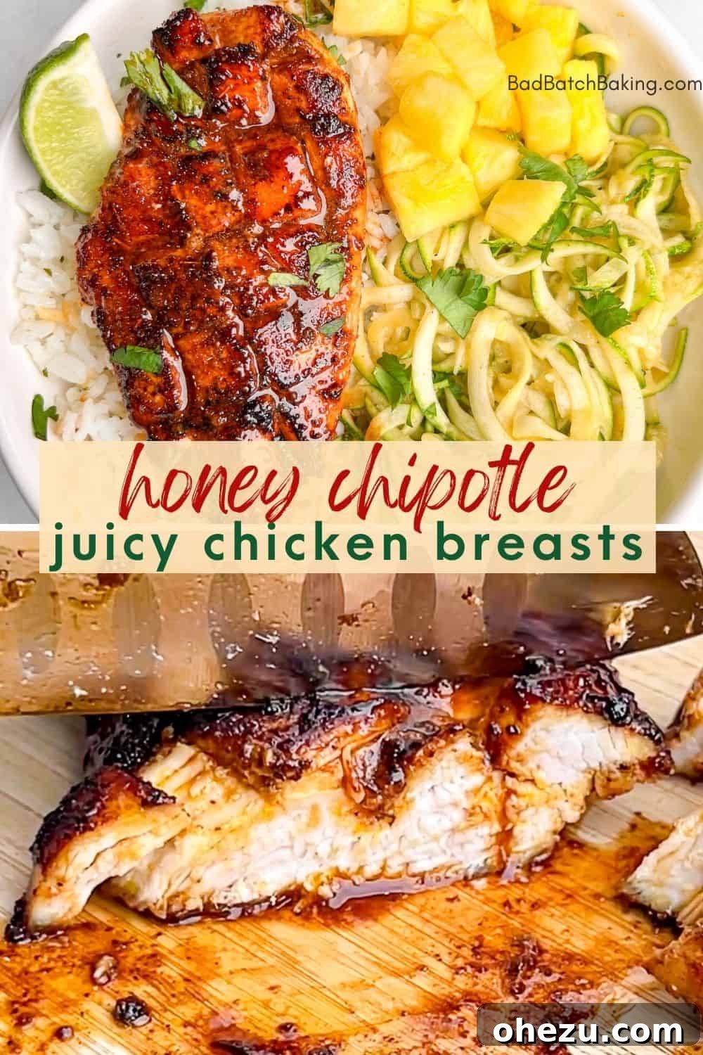 Sweet and Smoky Chipotle Chicken Skillet 13 honey chipotle chicken pinterest graphic 2