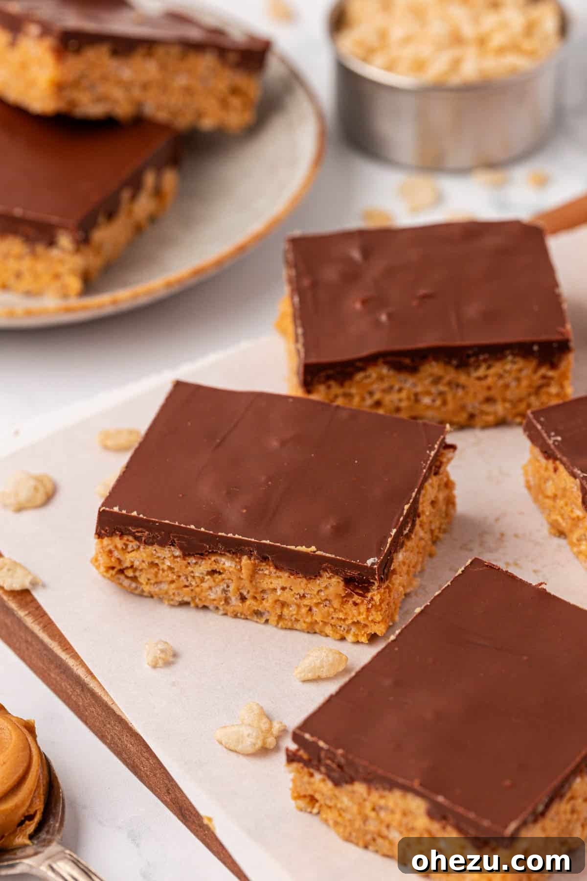 Chewy Peanut Butter Rice Krispie Bars Recipe 19 peanut butter rice krispie bars