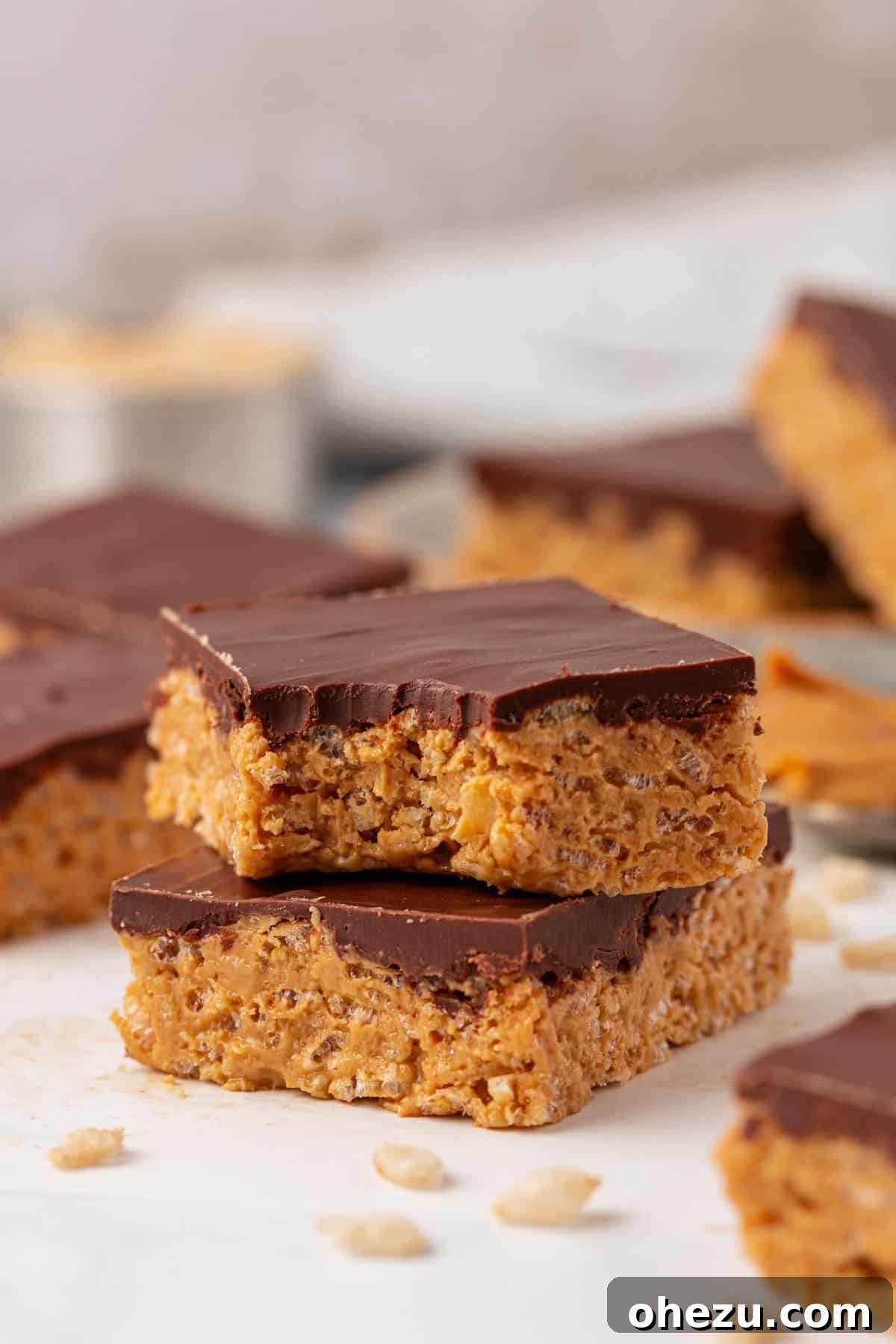 Chewy Peanut Butter Rice Krispie Bars Recipe 23 peanut butter rice krispie bars