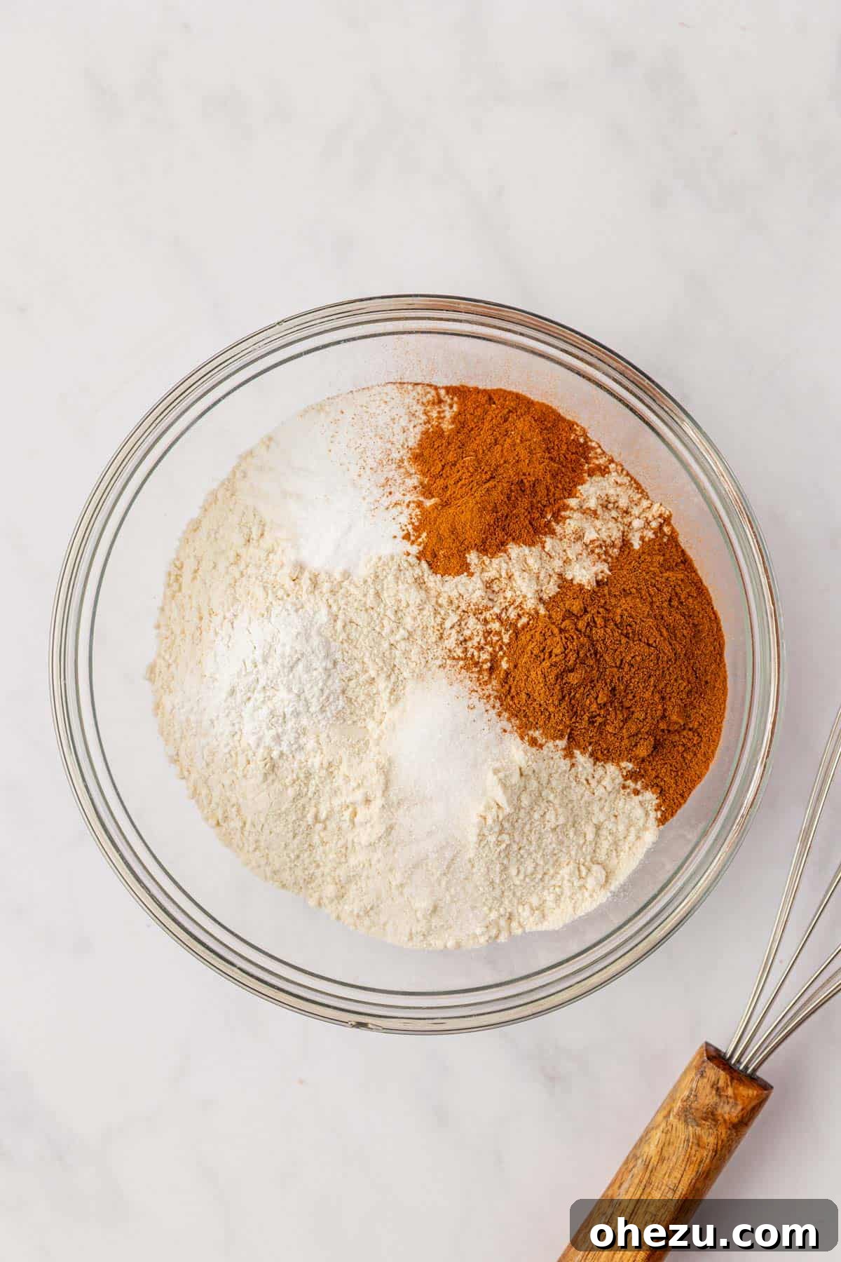 dry ingredients in a mixing bowl