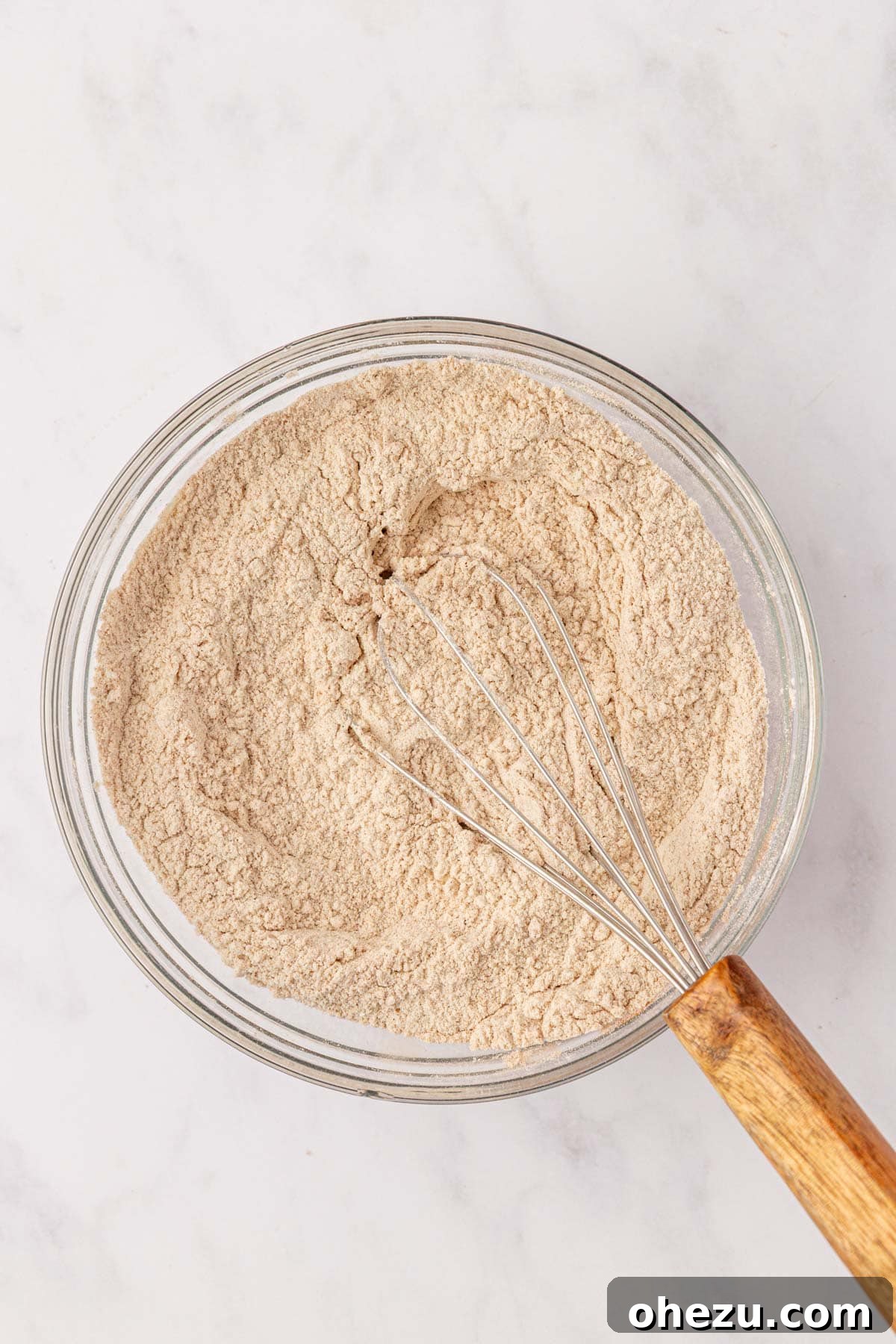 dry ingredients whisked together